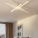Modern Simple Atmospheric Long Strip Lamp Ceiling Lamp Metal Led Flush Mount  Lights