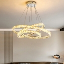 Multi-layer Crystal Chandelier Lights Contemporary Style Light luxury Hanging Ceiling Light