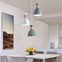 3-Light Hanging Ceiling Lights Simplistic Style Bell Shape Metal Pendant Lamps