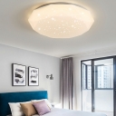 1 Light Flush Light Fixtures Simplistic Style Dome Shape Metal Ceiling Mounted Lights