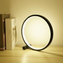 1-Light Table Lights Contemporary Style Ring Shape Metal Nightstand Lamps