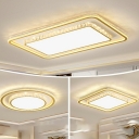 3-Light Flushmount Lighting Minimalist Style Geometric Shape Metal Ceiling Mounted Fixture