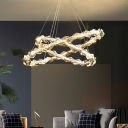 Contemporary Luxury Multi-layer Chandelier Simple Ring Crystal Chandelier for Living Room