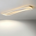 1 Light Flush Light Fixtures Minimalist Style Rectangle Shape Metal Ceiling Mounted Lights