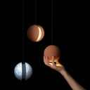 1-Light Hanging Ceiling Lights Modern Style Ball Shape Stone Pendant Lighting