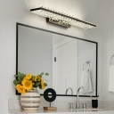 1-Light Sconce Lights Contemporary Style Rectangle Shape Crystal Vanity Wall Light