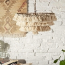 1-Light Chandelier Lights Modernist Style Tassel Shape Fabric Hanging Ceiling Light