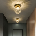 1 Light Flush Light Fixtures Modernist Style Geometric Shape Metal Ceiling Mounted Lights