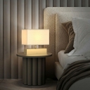 1 Light Nightstand Lights Ultra-Contemporary Style Rectangle Shape Fabric Night Table Light