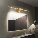 1 Light Sconce Light Simplistic Style Linear Shape Metal Wall Mounted Lamp