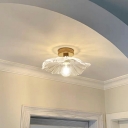 1 Light Flush Light Fixtures Modernist Style Cone Shape Metal Ceiling Mounted Lights