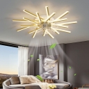 Flush Fan Light Fixtures Modern Style Flush Light Acrylic for Bedroom