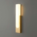1 Light Wall Lamp Simplistic Style Rectangle Shape Metal Sconce Light Fixtures