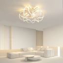 Flush Fan Light Fixtures Modern Style Flush Light Acrylic for Living Room