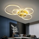 Modern Light Luxury LED Ceiling Lamp Creative Multi-layer Ring Ceiling Light Fixture