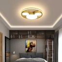 Flush Light Fixtures Children's Room Style Flushmount Metal for Living Room