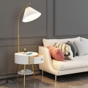 1 Light Floor Lamps Contemporary Style Cone Shape Metal Standing Light