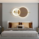 2 Light Sconce Lights Minimalism Style Round Shape Metal Wall Mounted Lamp