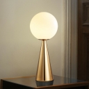 1 Light Nightstand Desk Light Simplistic Style Glass Night Table Lamps