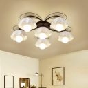 American Retro Country Style Ceiling Light 6 Lights for Hallway and Bedroom