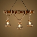 3 Light Pendant Chandelier Industrial Style Geometric Shape Metal Hanging Lamp Kit