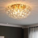 Modern Copper Ceiling Lamp American Style Creative Crystal Ceiling Lamp