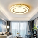 Modern LED Crystal Ceiling Lamp Nordic Light Luxury Creative Round Ceiling Light Fixture