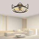 Flush Mount Fan Lamps Contemporary Style Led Flush Mount Acrylic for Living Room