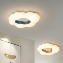 1 Light Flush Light Fixtures Kids Style Geometric Shape Metal Ceiling Mounted Lights