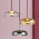 Drum Ceiling Lamps Contemporary Style Ceiling Pendant Light Glass for Bedroom