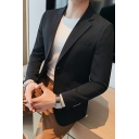 Casual Business Blazer Men's Loose Long Sleeve Lapel Two Button Blazer