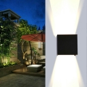1 Light Sconce Lights Simplistic Style Square Shape Metal Wall Mounted Lamp
