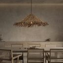 Pendant Light Kit Modern Style Rattan Ceiling Lamps for Living Room