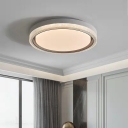 Round Shape Crystal Flush Mount Light Modern Ceiling Lamp for Bedroom