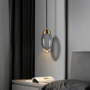 1 Light Ceiling Pendant Light Modern Style Teardrop Shape Metal Hanging Lamp Kit