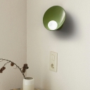 Modern Creative Bedside Wall Lamp Bowl Shape Hotel Kid's Room Resin Wall Light