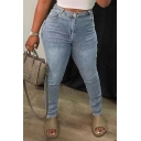Street Style Jeans Female Sexy Hollow High Waist Skinny Jeans