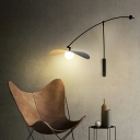 Nordic Long Arm Wall Lamp Creative Retro Living Room Bedside Iron Reading Wall Lamp