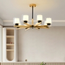 10 Light Pendant Light Fixtures Modern Style Cylinder Shape Metal Hanging Lamps