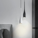 Nordic Minimalist Aluminum Single Pendant Modern Creative Drop-shaped Hanging Lamp