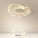 Geometric Flush Ceiling Light Postmodern Metal Living Room Flush Lamp