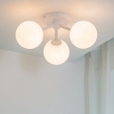 3 Light Ceiling Light Fixture Modern Creative Glass Ball Ceiling Lamp