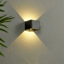 Square Sconce Lights Black Industrial Style Wall Sconce for Living Room