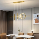 Island Ceiling Light with 2 Downlight Modern Starry Sky Style Metal Island Lighting for Dining Room
