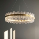 Modern Light Luxury Crystal Chandelier Creative Round Chandelier for Living Room