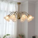 8 Light Pendant Chandelier Contemporary Style Bell Shape Metal Hanging Ceiling Light
