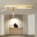 Modern Minimalist LED Track Light Creative Strip Ceiling Light with Spotlight
