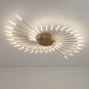 30 Light Ceiling Lamp Modern Style Sputnik Shape Metal Flush Mount Chandelier Lighting