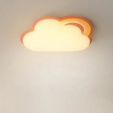 1 Light Close To Ceiling Fixtures Kids Style Cloud Shape Metal Flushmount Lighting