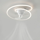 Flush Ceiling Light Kid's Room Style Acrylic Flush Fan Light for Bedroom